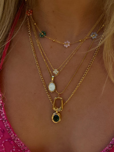 Women's Pendant Necklace with Abstract Charm